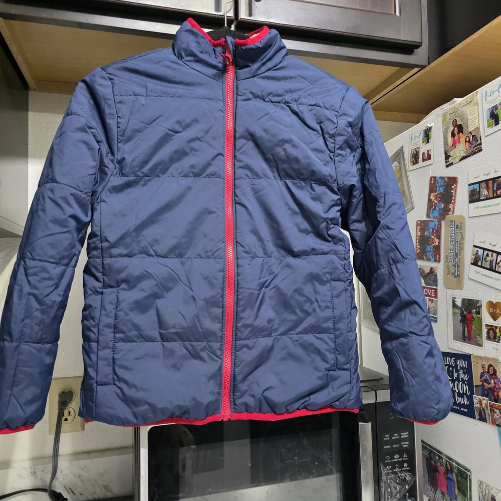 Member Mark Fleece Lines Puffer Reversible Jacket Toddler Boys 10/12